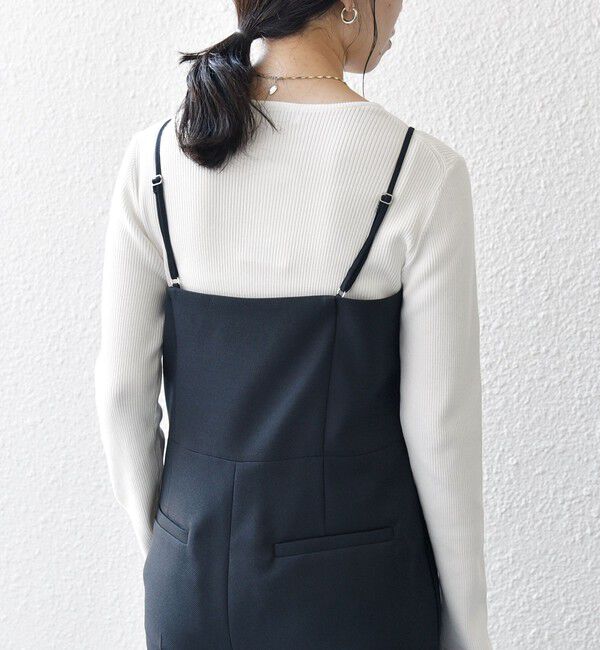 SHIPS any「SHIPS any:〈洗濯機可能〉オックス セミワイド サロペット［NAVY BLUE］」|オールインワン|