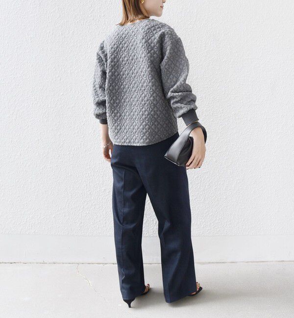 SHIPS for women「【WEB限定】〈手洗い可能〉キルティング ジャカード カーディガン」|カーディガン|