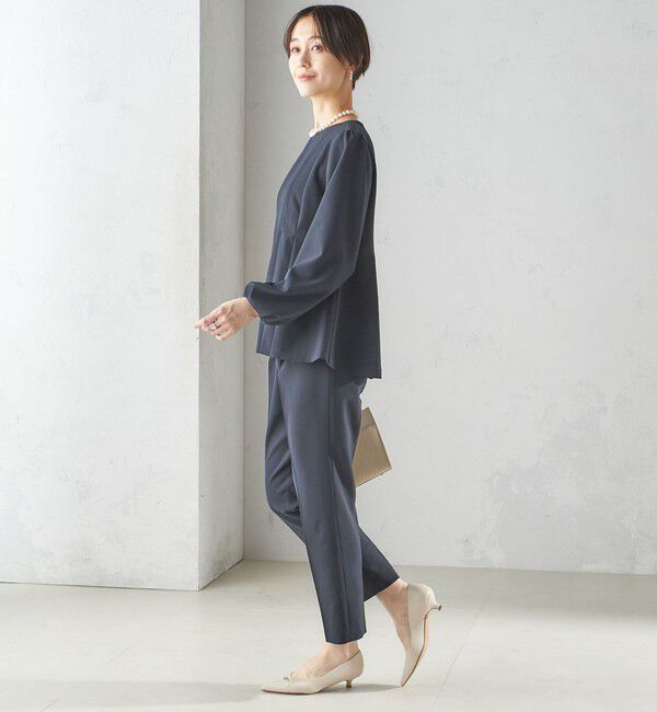 SHIPS for women「〈手洗い可能〉ダブル クロス パンツ（セレモニー対応可）」|スラックス|