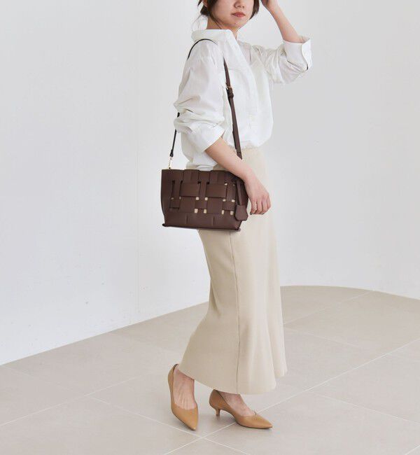 quaranciel「quaranciel:〈洗濯機可能〉REPREVE スキッパー ポケット チュニック シャツ」|シャツ・ブラウス|