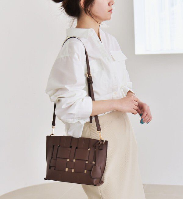 quaranciel「quaranciel:〈洗濯機可能〉REPREVE スキッパー ポケット チュニック シャツ」|シャツ・ブラウス|