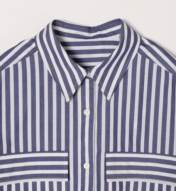 quaranciel「quaranciel:〈洗濯機可能〉REPREVE スキッパー ポケット チュニック シャツ」|シャツ・ブラウス|