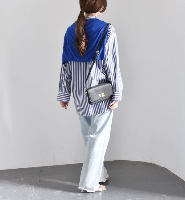 quaranciel「quaranciel:〈洗濯機可能〉REPREVE スキッパー ポケット チュニック シャツ」|シャツ・ブラウス|