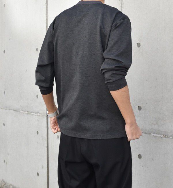 SHIPS any「SHIPS any: デザイン リブ ハイゲージ ポンチ クルーネック Tシャツ (ロンT)◆」|Tシャツ・カットソー|