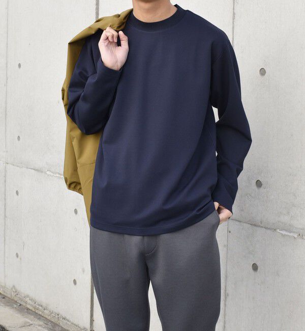 SHIPS any「SHIPS any: デザイン リブ ハイゲージ ポンチ クルーネック Tシャツ (ロンT)◆」|Tシャツ・カットソー|