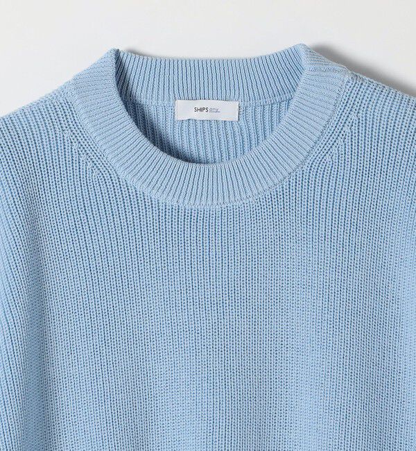 SHIPS any「SHIPS any:〈手洗い可能〉アゼ コンパクト クルーネック ニット プルオーバー」|ニット・セーター|