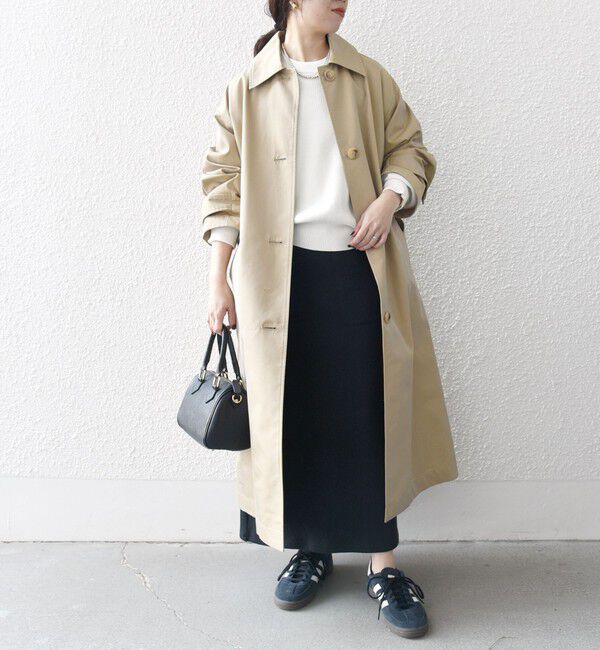 SHIPS any「SHIPS any:〈手洗い可能〉シャンブレー バルマカーン ロング コート」|トレンチコート|