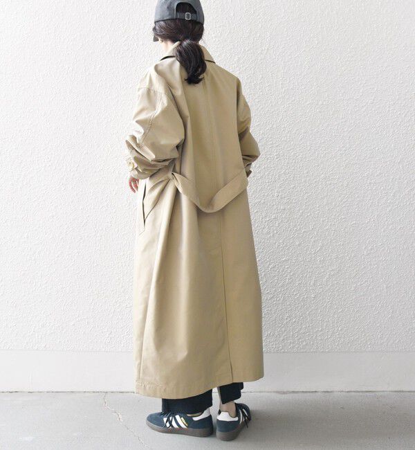 SHIPS any「SHIPS any:〈手洗い可能〉シャンブレー バルマカーン ロング コート」|トレンチコート|