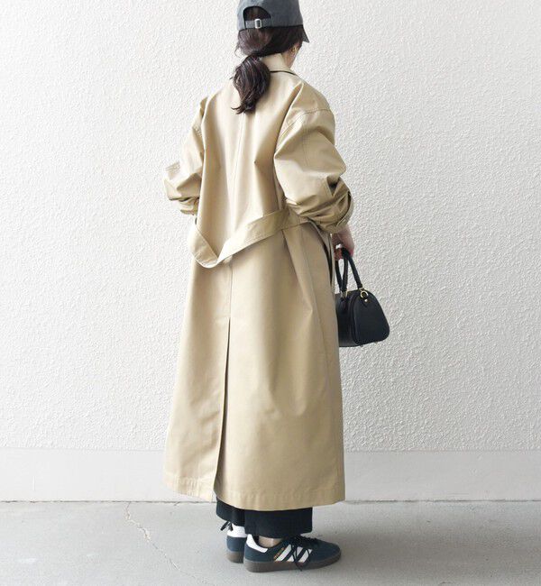 SHIPS any「SHIPS any:〈手洗い可能〉シャンブレー バルマカーン ロング コート」|トレンチコート|