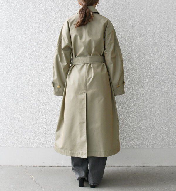 SHIPS any「SHIPS any:〈手洗い可能〉シャンブレー バルマカーン ロング コート」|トレンチコート|