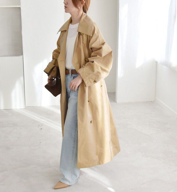 quaranciel「quaranciel:〈手洗い可能〉シャンブレー オーバー ステンカラー コート」|ステンカラーコート|