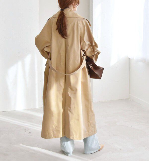 quaranciel「quaranciel:〈手洗い可能〉シャンブレー オーバー ステンカラー コート」|ステンカラーコート|