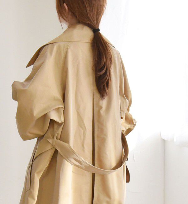 quaranciel「quaranciel:〈手洗い可能〉シャンブレー オーバー ステンカラー コート」|ステンカラーコート|