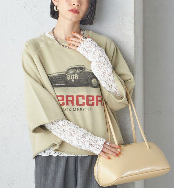 SHIPS for women「【SHIPS別注】〈洗濯機可能〉J.J MERCER:別注 7分袖 プリント スウェット」|スウェット・ジャージ|ベージュ系