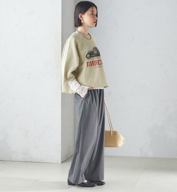 SHIPS for women「【SHIPS別注】〈洗濯機可能〉J.J MERCER:別注 7分袖 プリント スウェット」|スウェット・ジャージ|