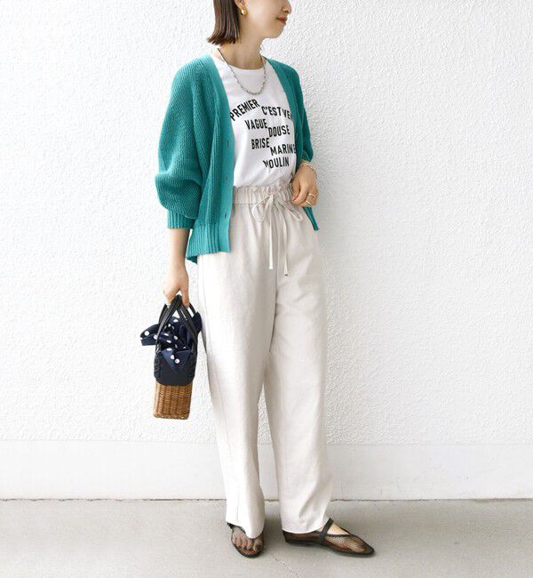 SHIPS for women「〈手洗い可能〉ペーパー ポリエステル Vネック カーディガン」|カーディガン|