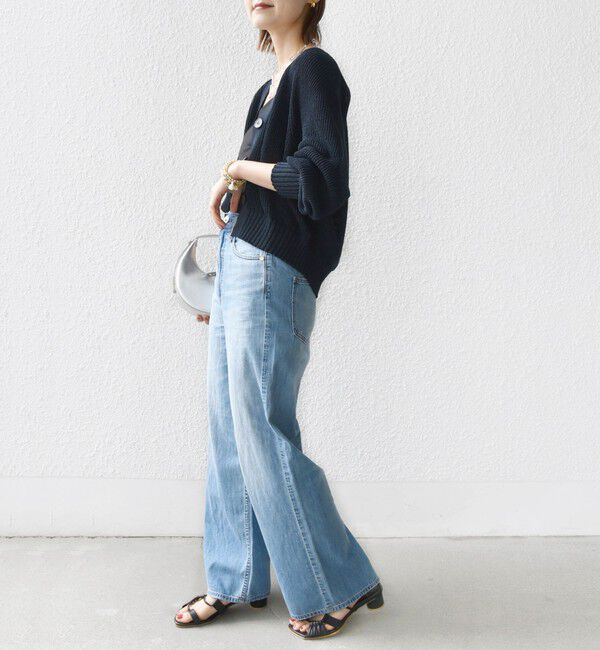 SHIPS for women「〈手洗い可能〉ペーパー ポリエステル Vネック カーディガン」|カーディガン|