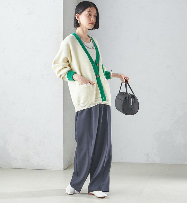 SHIPS for women「【SHIPS別注】LOGAN KNITTING MILLS: Vネック パッチ カーディガン」|カーディガン|