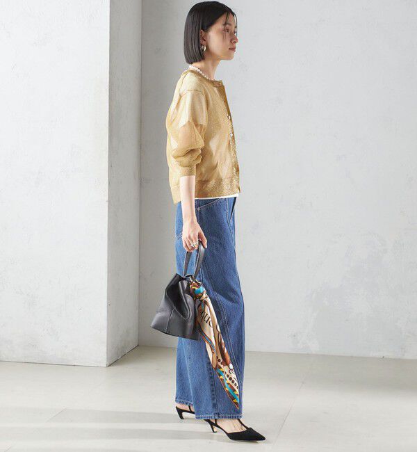 SHIPS for women「〈手洗い可能〉イタリーヤーン ラメ ショート カーディガン」|カーディガン|