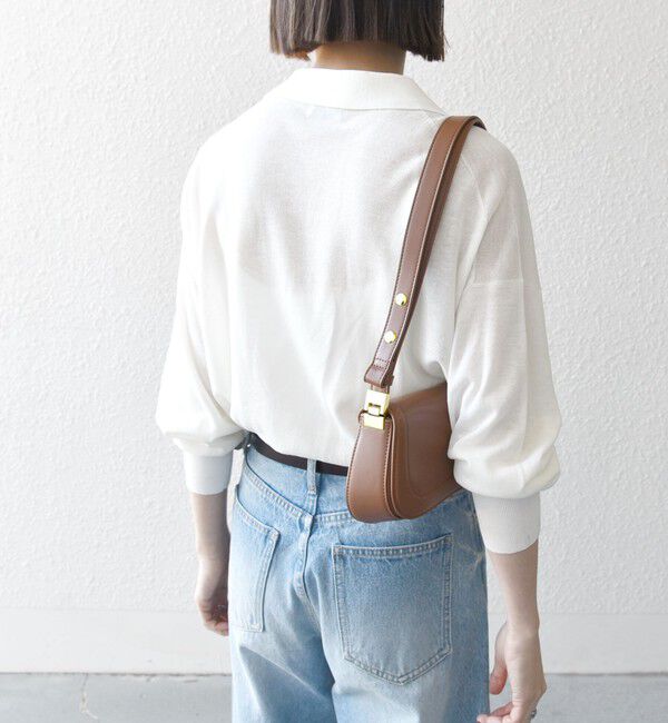 SHIPS any「SHIPS any:〈UVカット/手洗い可能〉シアー スキッパー ニット ポロシャツ」|Tシャツ・カットソー|