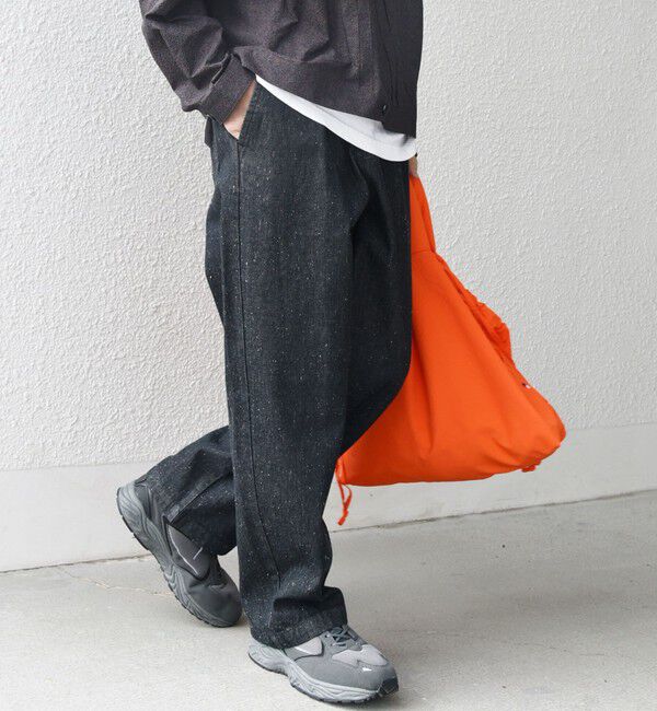 SHIPS any「SHIPS any: フリーサイズ  カラー/ネップ  デニム イージーパンツ (ユニセックス)◇」|デニム|ブラック