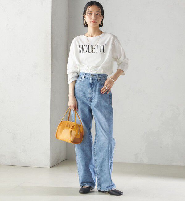 SHIPS for women「〈洗濯機可能〉プラチナヴェール 長袖 ロゴ TEE」|Tシャツ・カットソー|