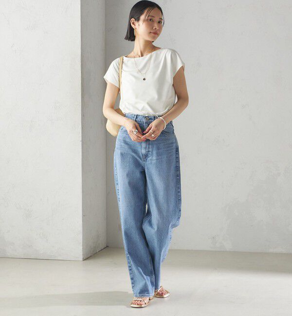 SHIPS for women「〈手洗い可能〉SORONA(R) ボートネック TEE」|Tシャツ・カットソー|