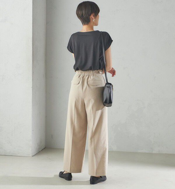 SHIPS for women「〈手洗い可能〉SORONA(R) ボートネック TEE」|Tシャツ・カットソー|