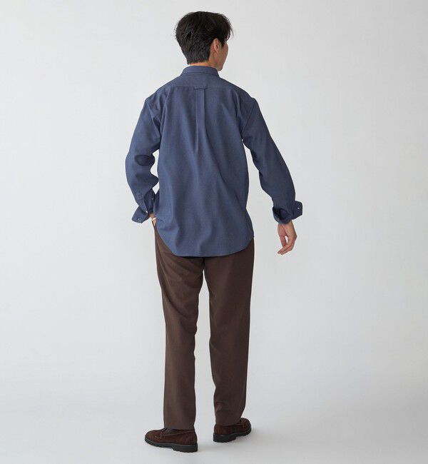 SHIPS「【WEB限定】SHIPS: ワンポイント ロゴ ライト デニムライク ツイル ボタンダウン シャツ」|シャツ・ブラウス|