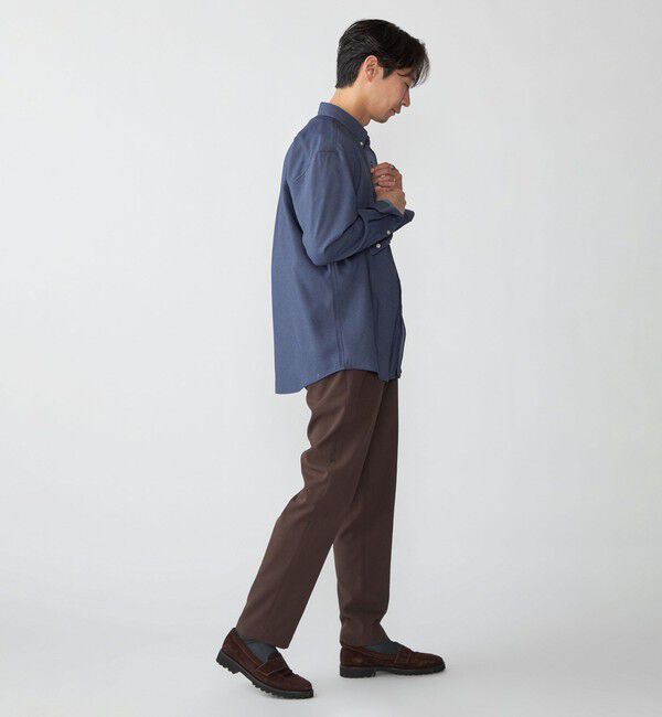 SHIPS「【WEB限定】SHIPS: ワンポイント ロゴ ライト デニムライク ツイル ボタンダウン シャツ」|シャツ・ブラウス|