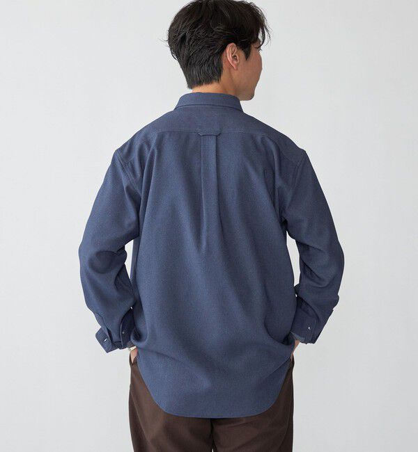 SHIPS「【WEB限定】SHIPS: ワンポイント ロゴ ライト デニムライク ツイル ボタンダウン シャツ」|シャツ・ブラウス|