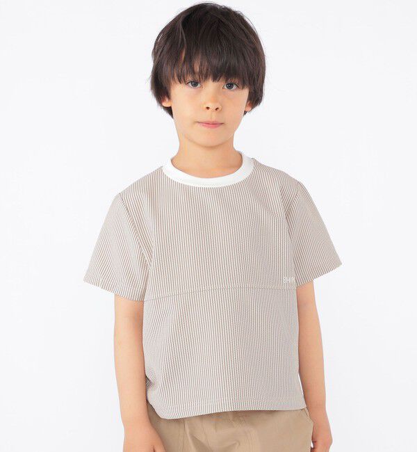 SHIPS KIDS「SHIPS KIDS:100～130cm /〈UVカット/吸水速乾〉ドライタッチ プルオーバー」|Tシャツ・カットソー|