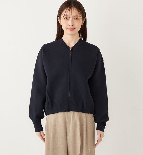 SHIPS Colors 「SHIPS Colors:〈手洗い可能〉タック ニット ブルゾン 2」|カーディガン|
