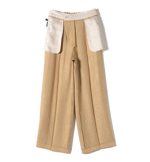 SHIPS for women「〈接触冷感/吸水速乾〉アセテート ワッシャー ウエスト デザイン パンツ」|スラックス|