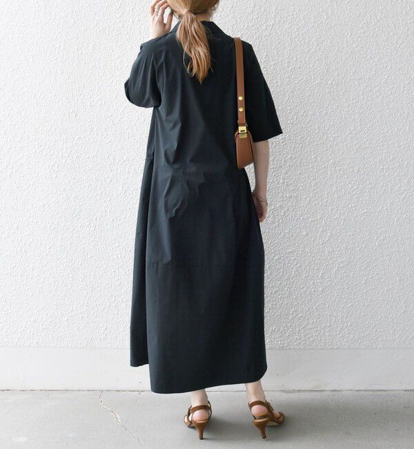 SHIPS any「SHIPS any:〈洗濯機可能〉タイプライター ボリューム シャツ ワンピース」|ワンピース|