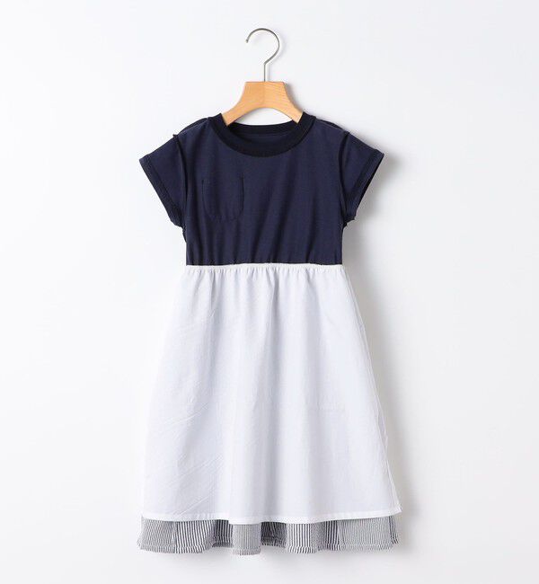 SHIPS KIDS「SHIPS KIDS:80～90cm / パネル 切替 ワンピース」|ワンピース|