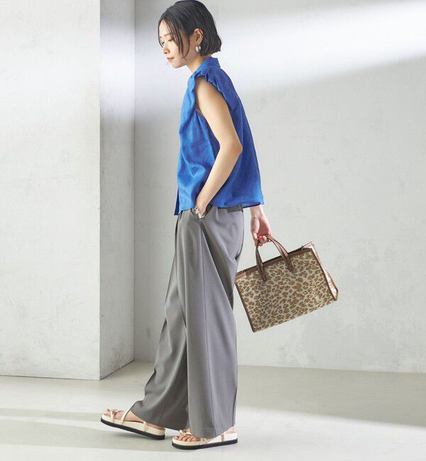 SHIPS for women「〈手洗い可能〉セミ ワイド イージー スラックス」|スラックス|