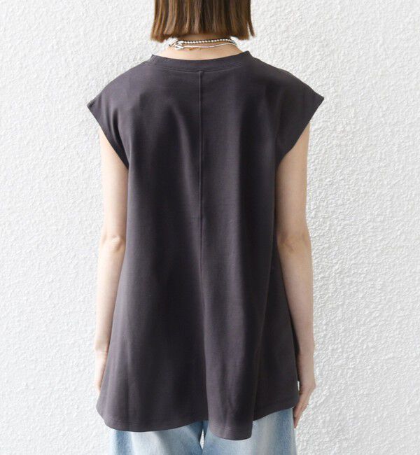 SHIPS any「SHIPS any:〈接触冷感/汗染み防止加工/洗濯機可能〉Aライン フレンチスリーブ TEE」|Tシャツ・カットソー|