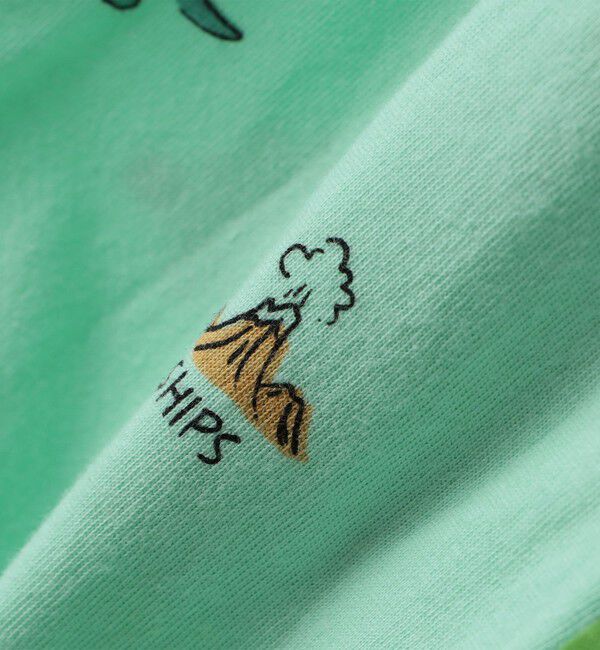 SHIPS KIDS「SHIPS KIDS:70～80cm / 恐竜 テキスタイル ロンパース」|ロンパース|