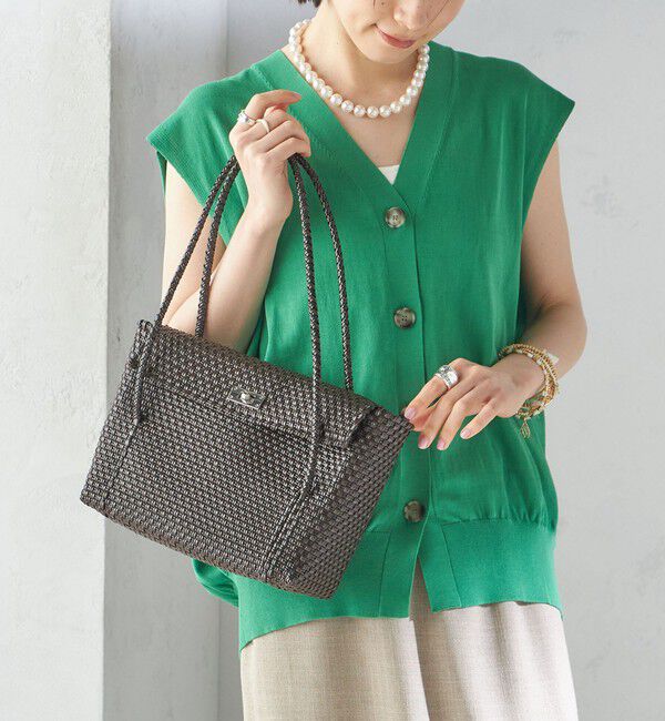 SHIPS for women「【SHIPS別注】Diminutivo:フタ付き メルカドバッグ」|かごバッグ|