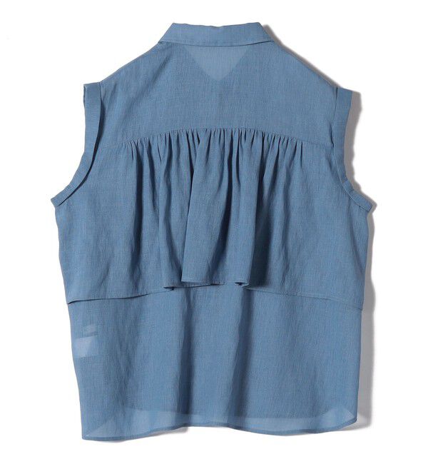 SHIPS for women「【WEB限定】〈洗濯機可能〉シアー リネンライク バック フリル ブラウス」|シャツ・ブラウス|