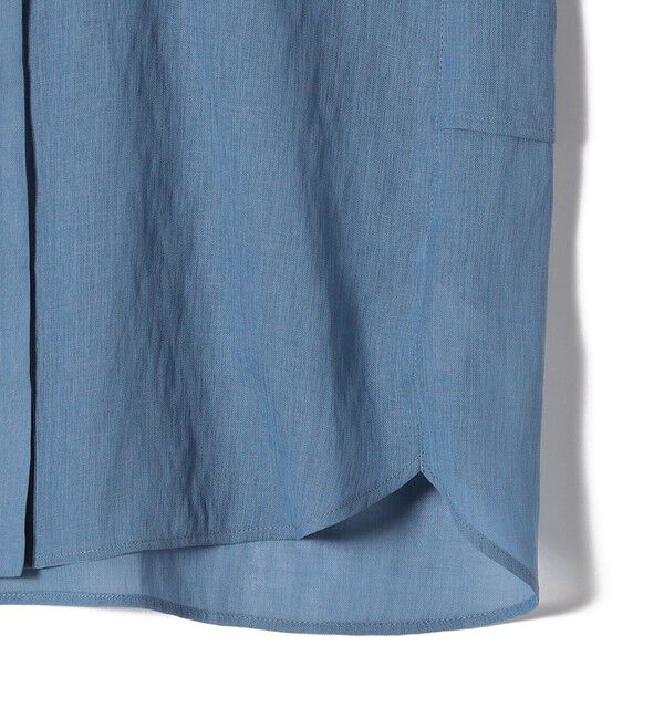 SHIPS for women「【WEB限定】〈洗濯機可能〉シアー リネンライク バック フリル ブラウス」|シャツ・ブラウス|