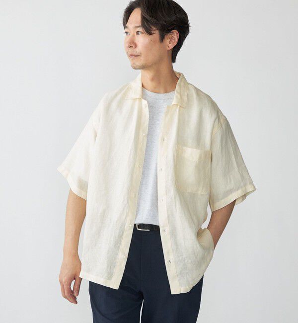 SHIPS「SHIPS: リネン パナマ ウィークエンド ショートスリーブ シャツ」|シャツ・ブラウス|