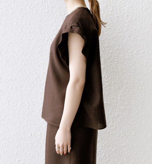 SHIPS any「SHIPS any:〈洗濯機可能〉リネンライク ブラウス &times; タイトスカート セットアップ」|ワンピース|