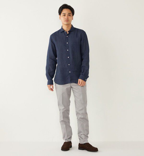 SHIPS Colors 「SHIPS Colors:リネン セミワイド ロングスリーブ シャツ」|シャツ・ブラウス|