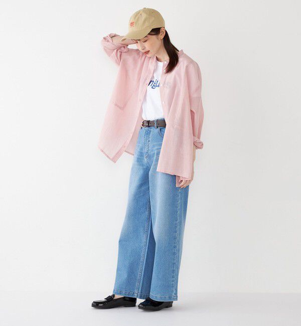 SHIPS Colors 「SHIPS Colors:〈手洗い可能〉キュプラ コットン シアー オーバー シャツ」|シャツ・ブラウス|