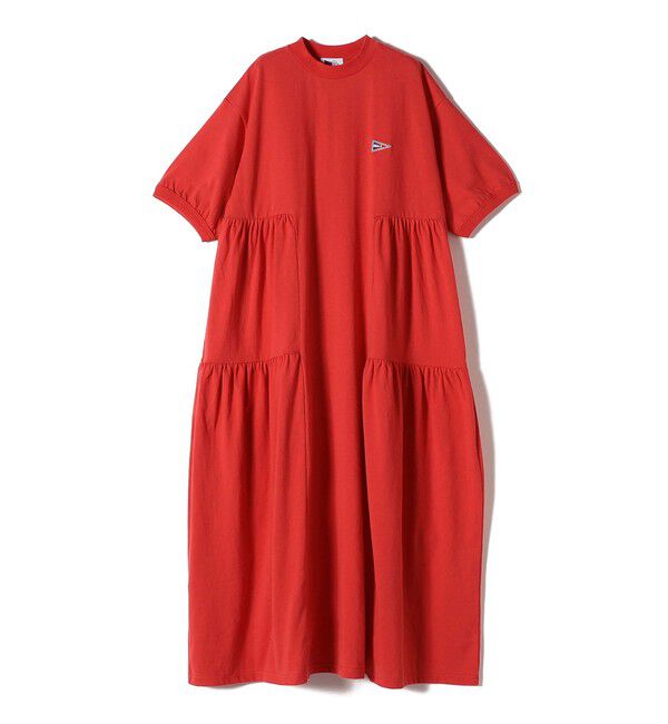SHIPS Colors 「【SHIPS Colors別注】Allen A:〈手洗い可能〉USAコットン ティアード ワンピース◇」|ワンピース|レッド