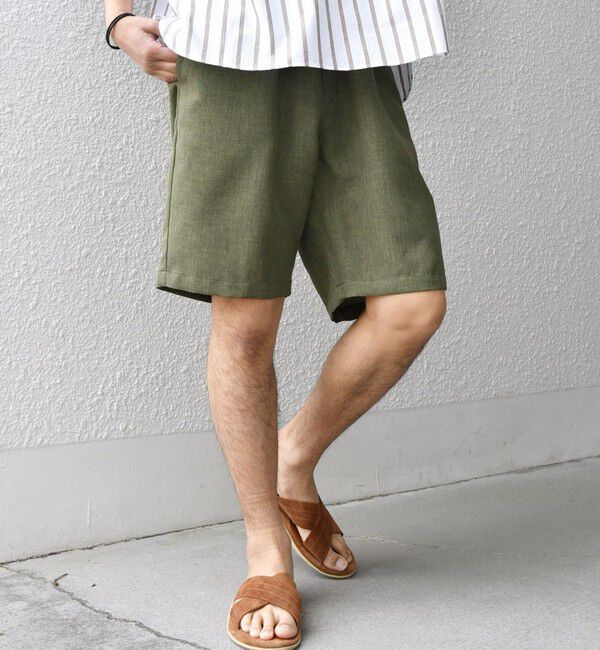 SHIPS any「SHIPS any:〈洗濯機可能〉リネンライク イージー ショーツ (セットアップ対応)◇」|その他|