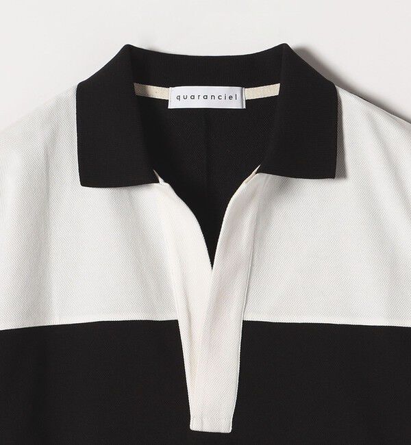 quaranciel「quaranciel:〈洗濯機可能〉カノコ スキッパー デザイン ワイド ポロシャツ」|Tシャツ・カットソー|