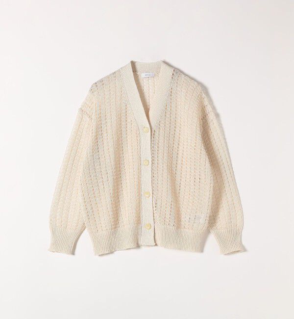 SHIPS any「SHIPS any:〈手洗い可能〉ギマ ワイド Vネック シアー カーディガン」|カーディガン|